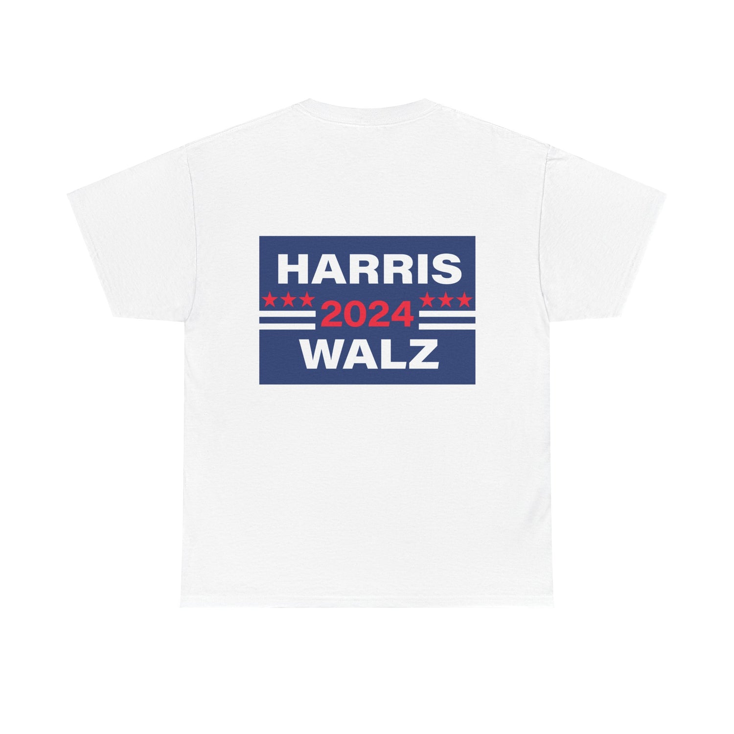 Unisex Heavy Cotton Tee, Harris Walz, President Evil, Trump