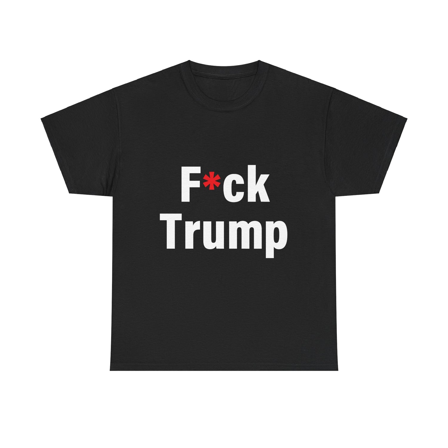 Unisex Heavy Cotton Tee, Harris Walz, Trump, T-shirt, F*ck Trump