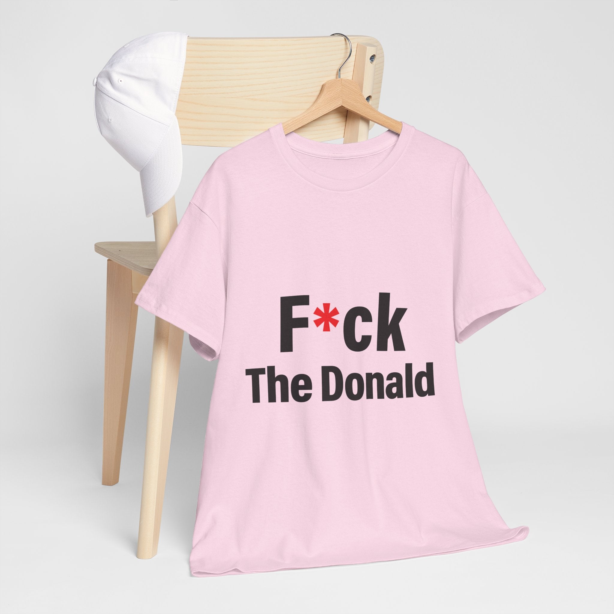 Unisex Heavy Cotton Tee, Harris Walz, Trump, T-shirt, F*ck The Donald