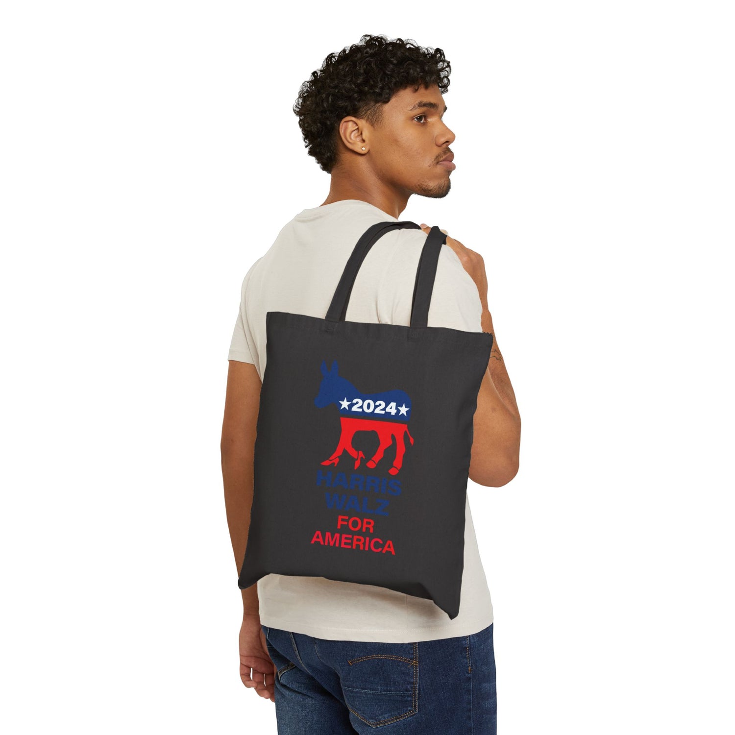 Cotton Canvas Tote Bag - Trump in the Toilet