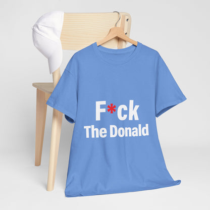 Unisex Heavy Cotton Tee, Harris Walz, Trump, T-shirt, F*ck The Donald