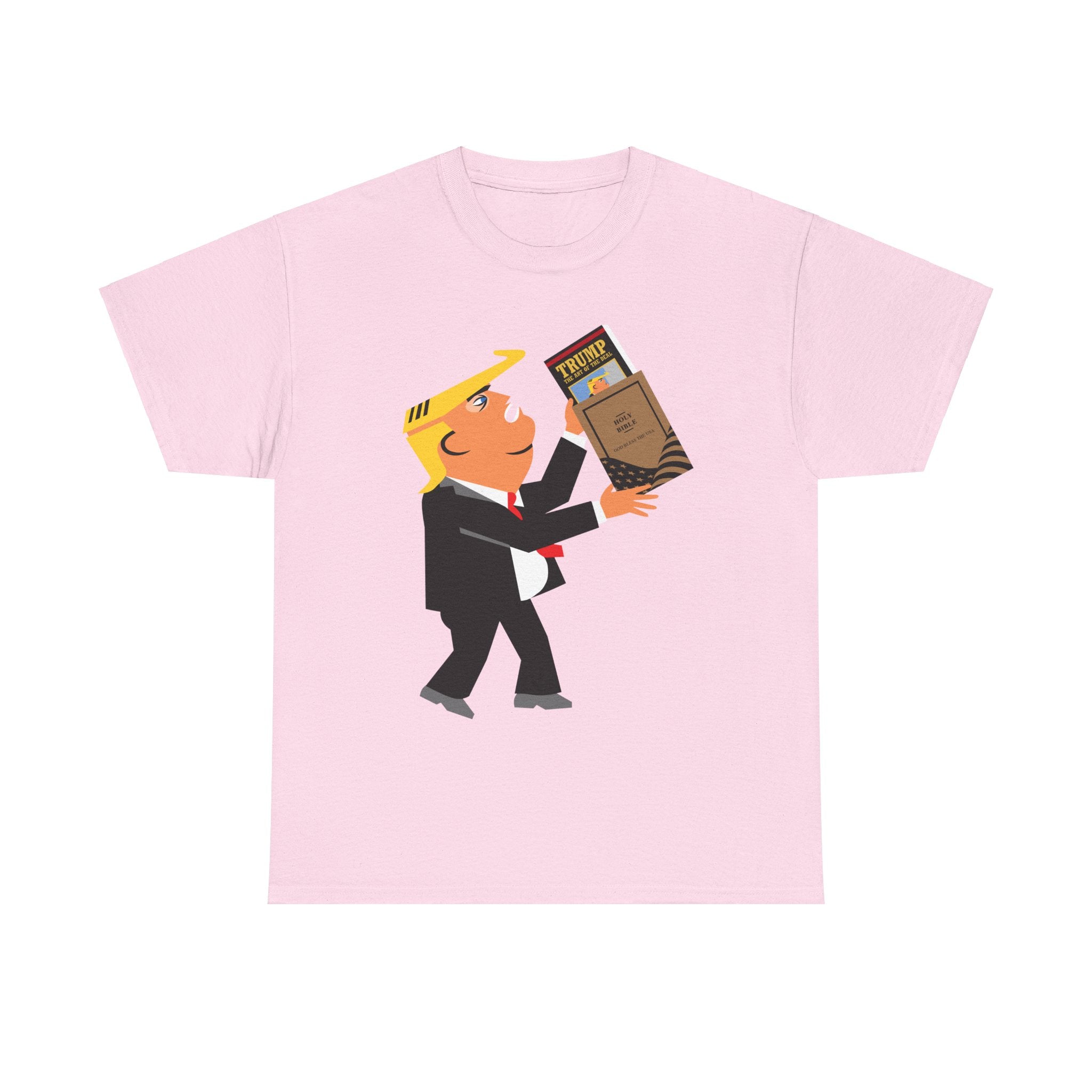 Unisex Heavy Cotton Tee, Harris Walz, Trump, T-shirt, Trump Bible