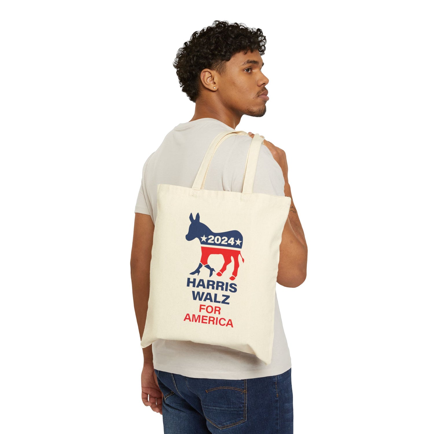 Cotton Canvas Tote Bag - TRUMP Spray Tan - High Healed Donkey