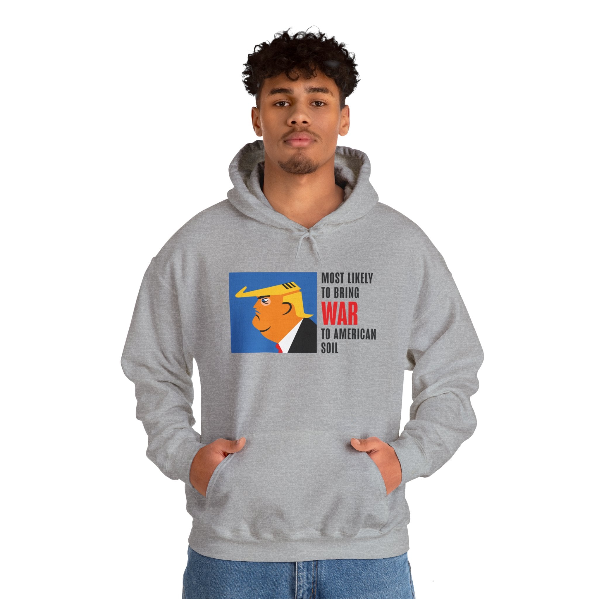 Unisex Heavy Blend™ Hooded Sweatshirt Trump -War to American Soil