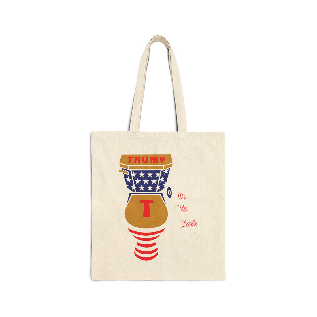 Cotton Canvas Tote Bag - Trump in the Toilet