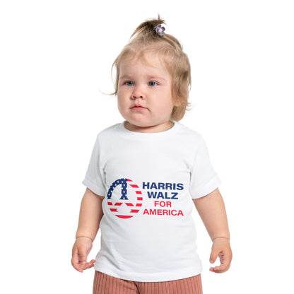 Baby Short Sleeve T-Shirt LOGO - Peace Sign Harris Walz