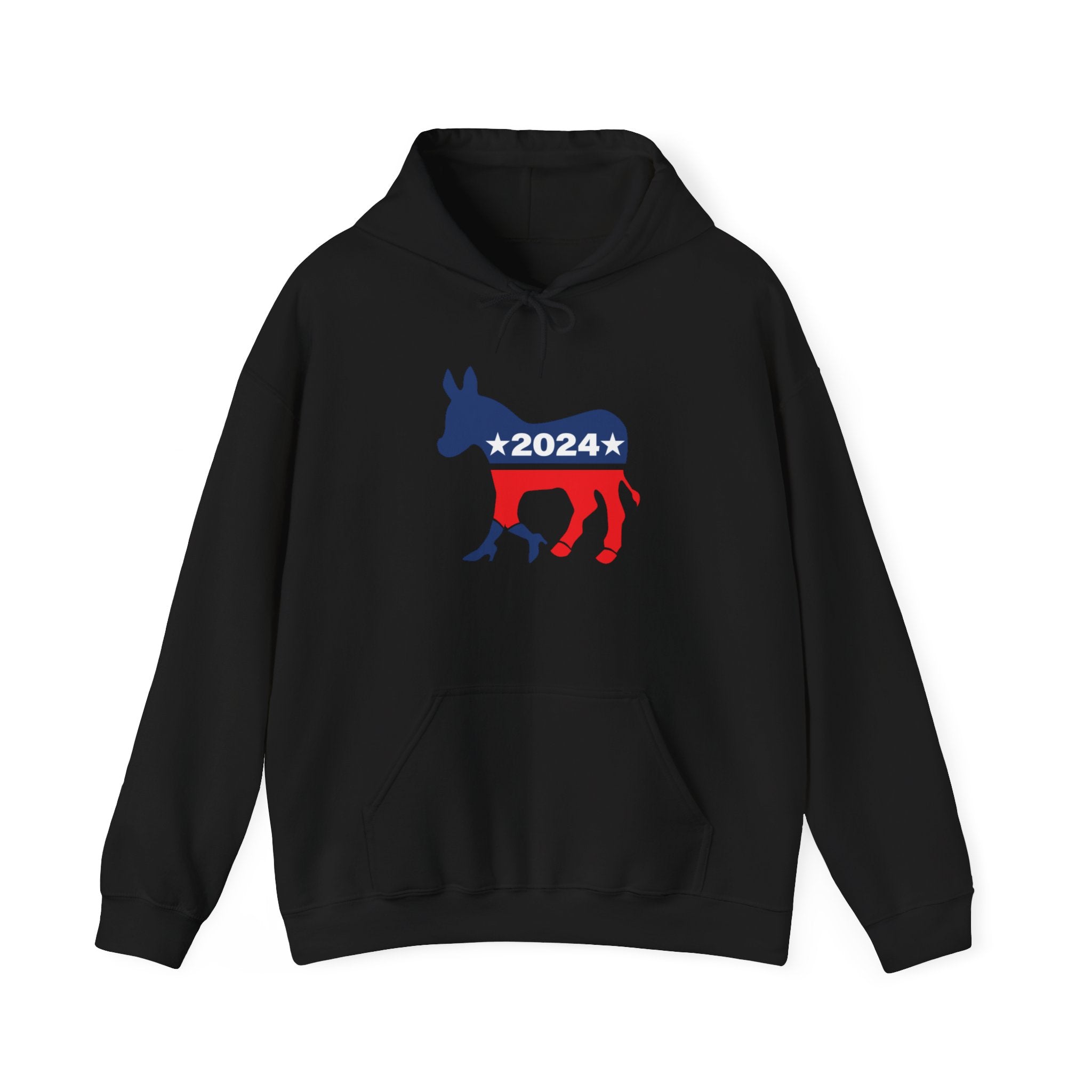 Unisex Heavy Blend™ Hooded Sweatshirt, Harris Walz, Donkey, Peace Sign