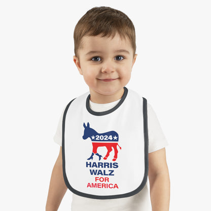 Baby Contrast Trim Jersey Bib LOGO - High Healed DNC Donkey