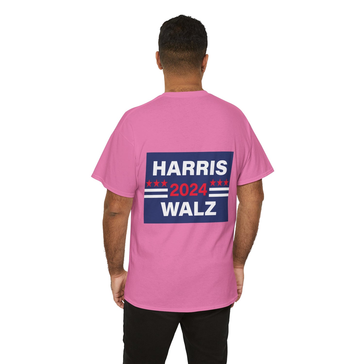 Unisex Heavy Cotton Tee, Harris Walz, Trump, T-shirt, Trump in His Orange Glory