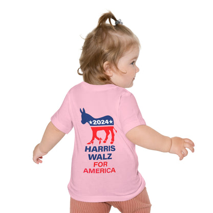 Baby Short Sleeve T-Shirt LOGO - Harris Walz 2024