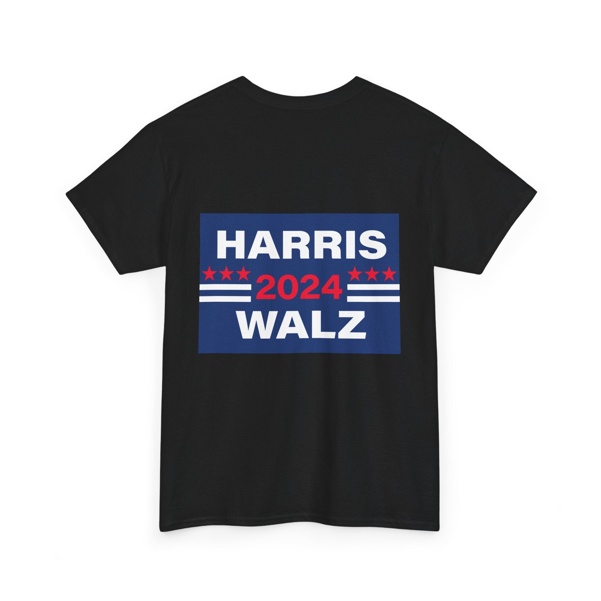 Unisex Heavy Cotton Tee, Harris Walz, Trump, T-shirt, Trump in His Orange Glory