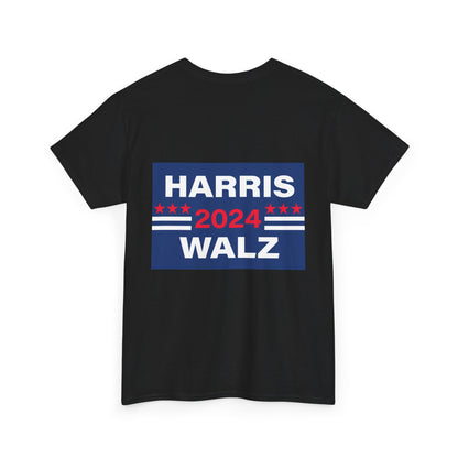 Unisex Heavy Cotton Tee, Harris Walz, Trump, T-shirt, Trump in His Orange Glory