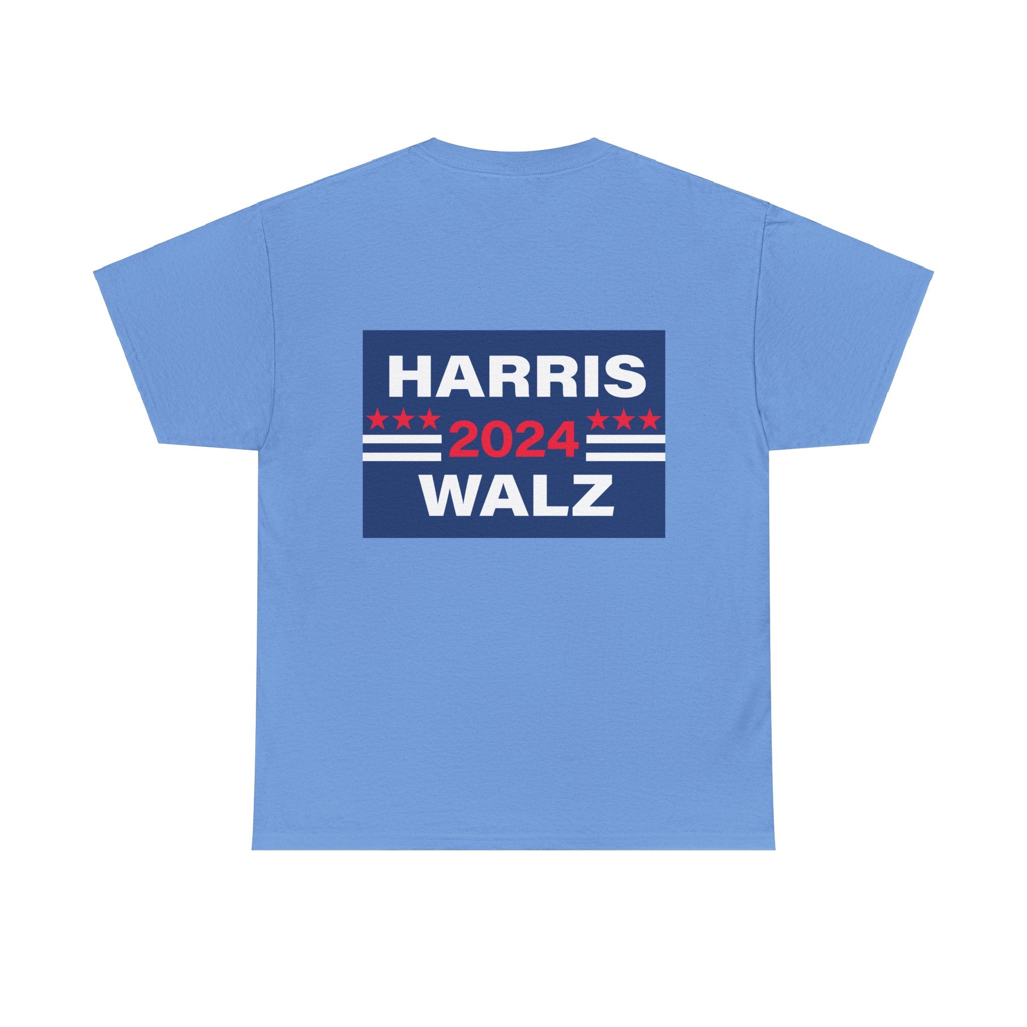 Unisex Heavy Cotton Tee, Harris Walz, President Evil, Trump