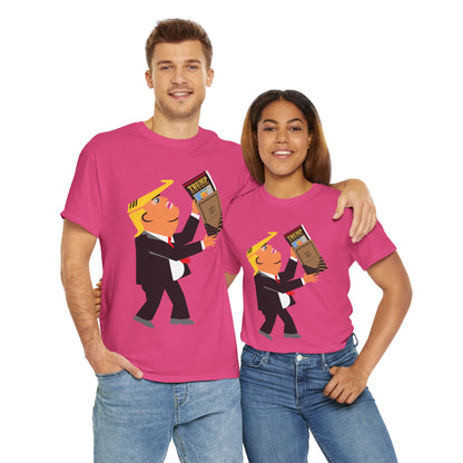 Unisex Heavy Cotton Tee, Harris Walz, Trump, T-shirt, Trump Bible