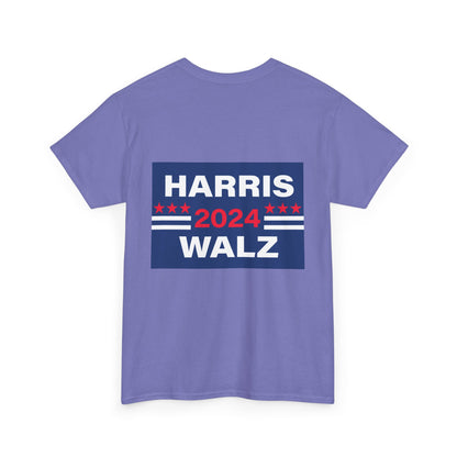 Unisex Heavy Cotton Tee, Harris Walz, Trump, T-shirt, Trump Save Our Fate from Hate