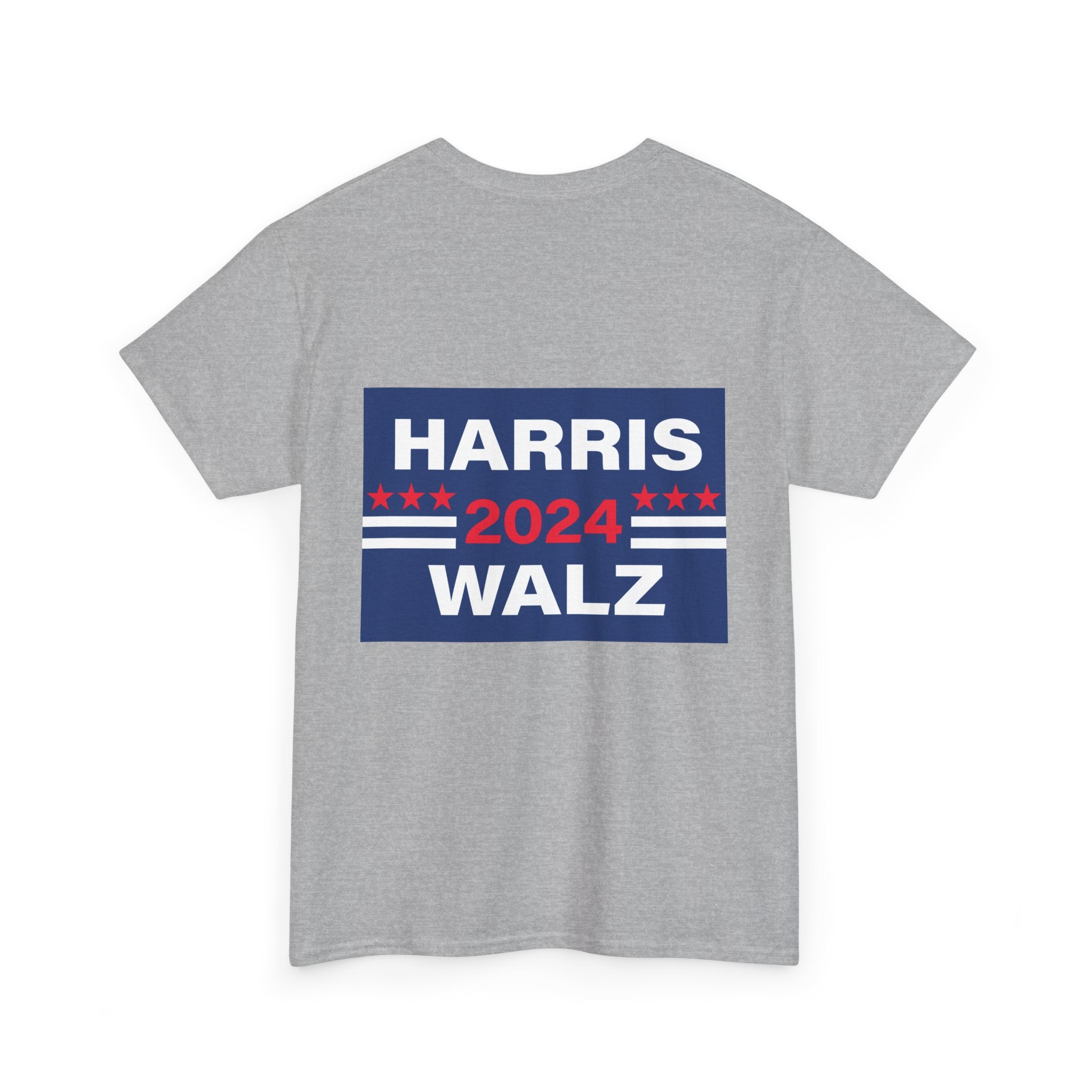 Unisex Heavy Cotton Tee, Harris Walz, Trump, T-shirt, Trump in His Orange Glory