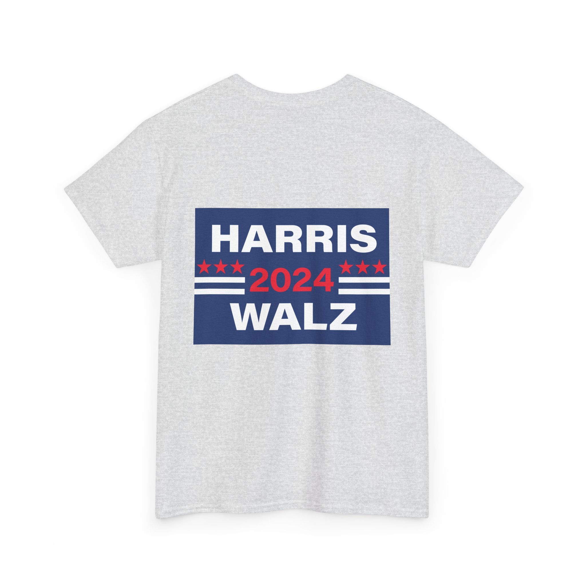 Unisex Heavy Cotton Tee, Harris Walz, Trump, T-shirt, Trump 50 Shades of Orange spray tan