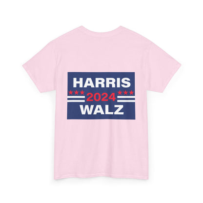 Unisex Heavy Cotton Tee, Harris Walz, Trump, T-shirt, Trump Save Our Fate from Hate