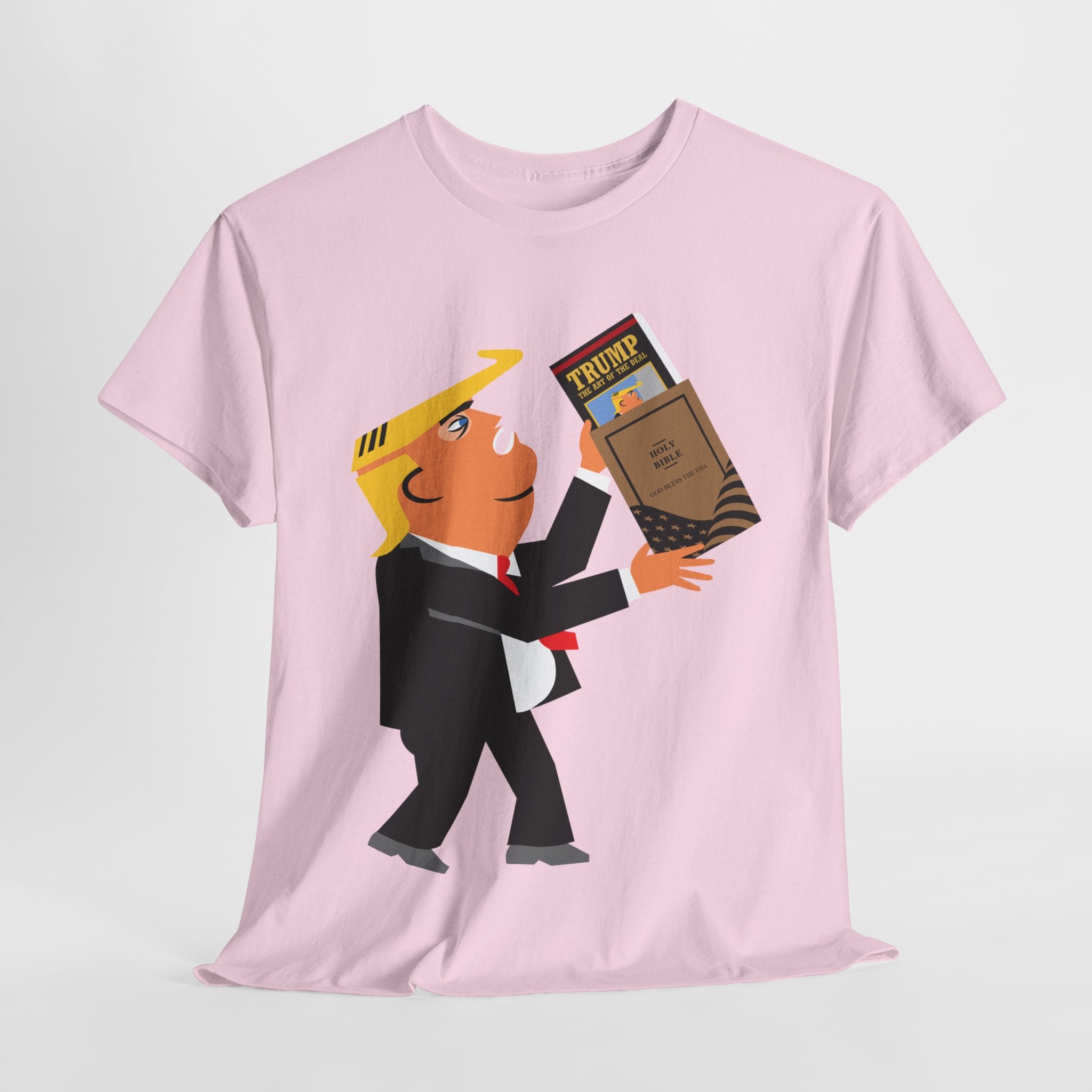 Unisex Heavy Cotton Tee, Harris Walz, Trump, T-shirt, Trump Bible