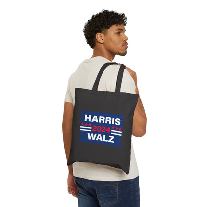 Cotton Canvas Tote Bag -PEACE SIGN Harris Walz