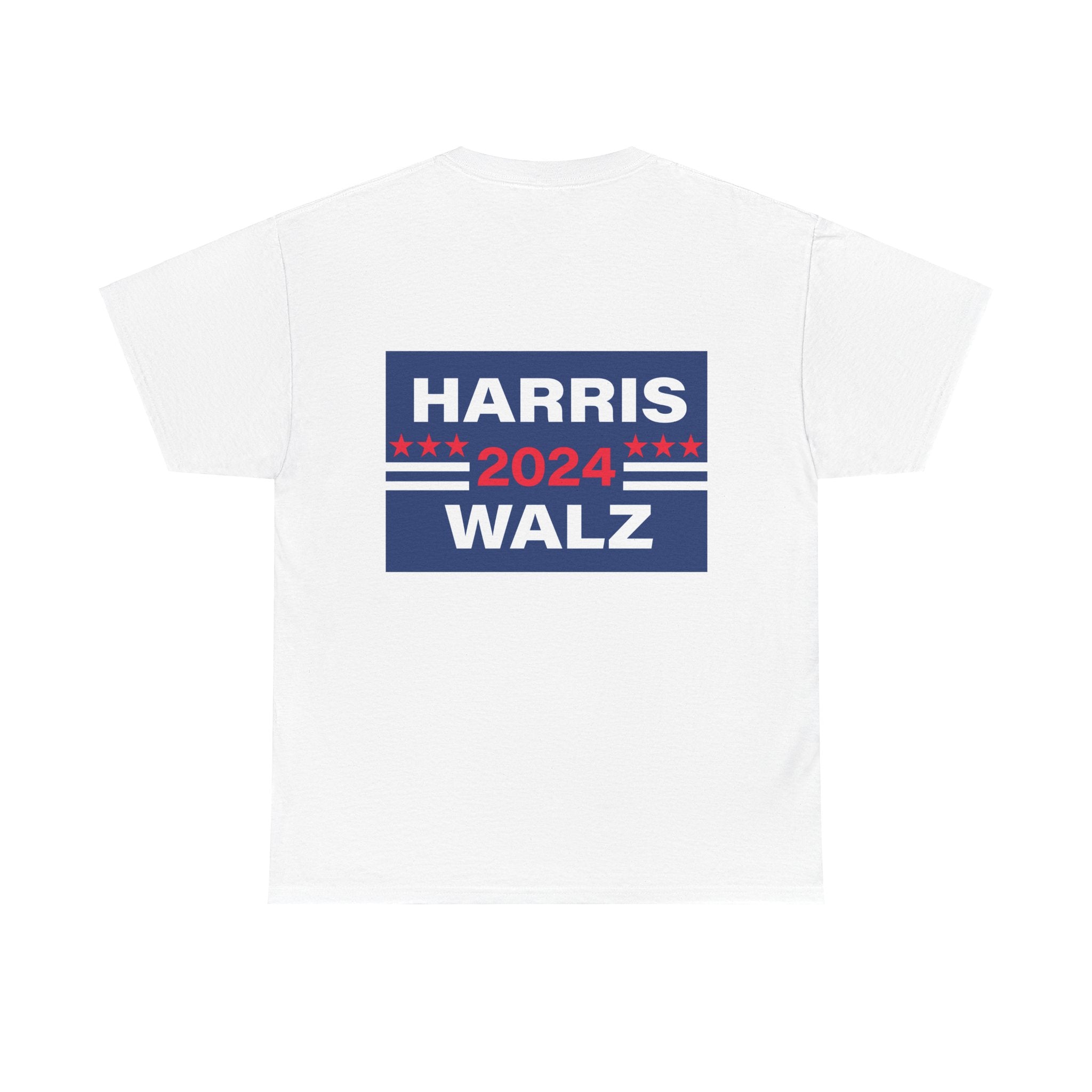 Unisex Heavy Cotton Tee, Harris Walz, Trump, T-shirt, Trump and Melania spray tan