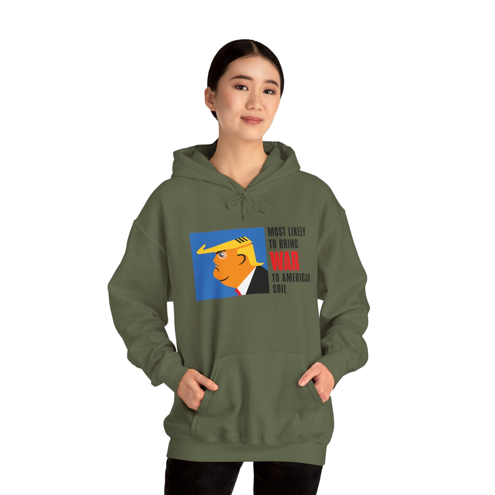 Unisex Heavy Blend™ Hooded Sweatshirt Trump -War to American Soil