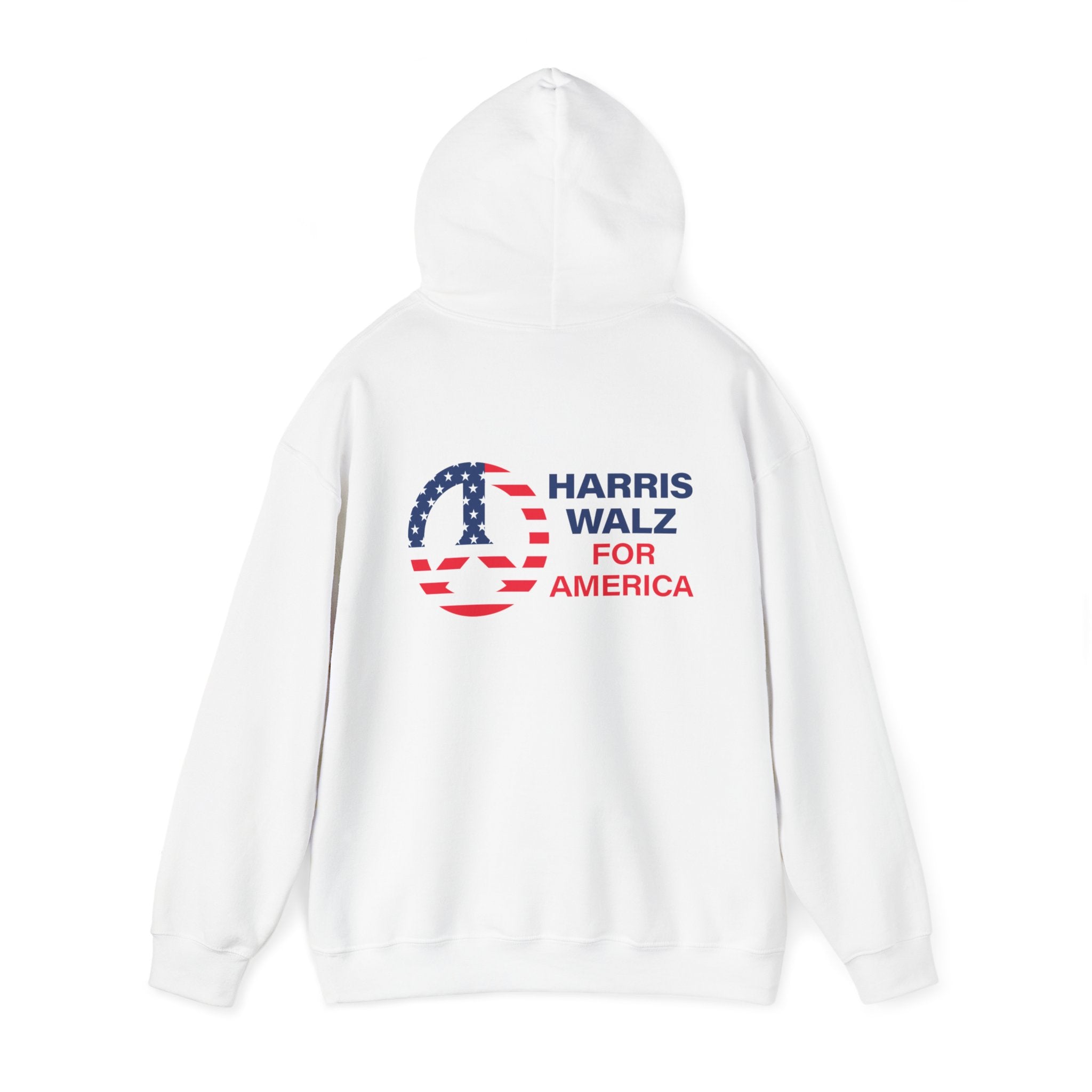 Unisex Heavy Blend™ Hooded Sweatshirt, Harris Walz, Donkey, Peace Sign