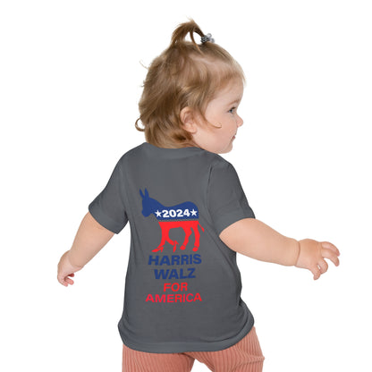 Baby Short Sleeve T-Shirt LOGO - Harris Walz 2024