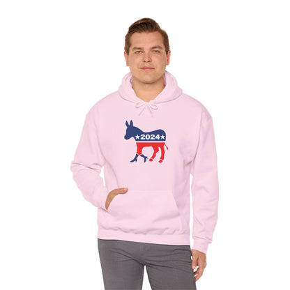 Unisex Heavy Blend™ Hooded Sweatshirt, Harris Walz, Donkey, Peace Sign