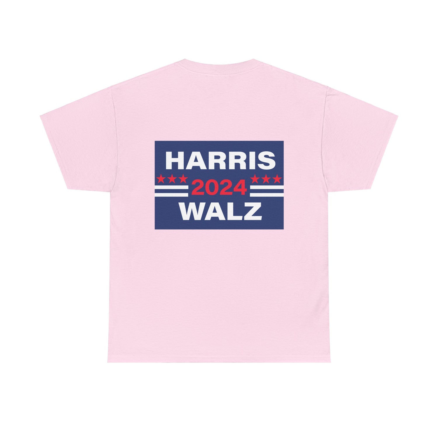 Unisex Heavy Cotton Tee, Harris Walz, Trump, T-shirt, Trump peeing on signs