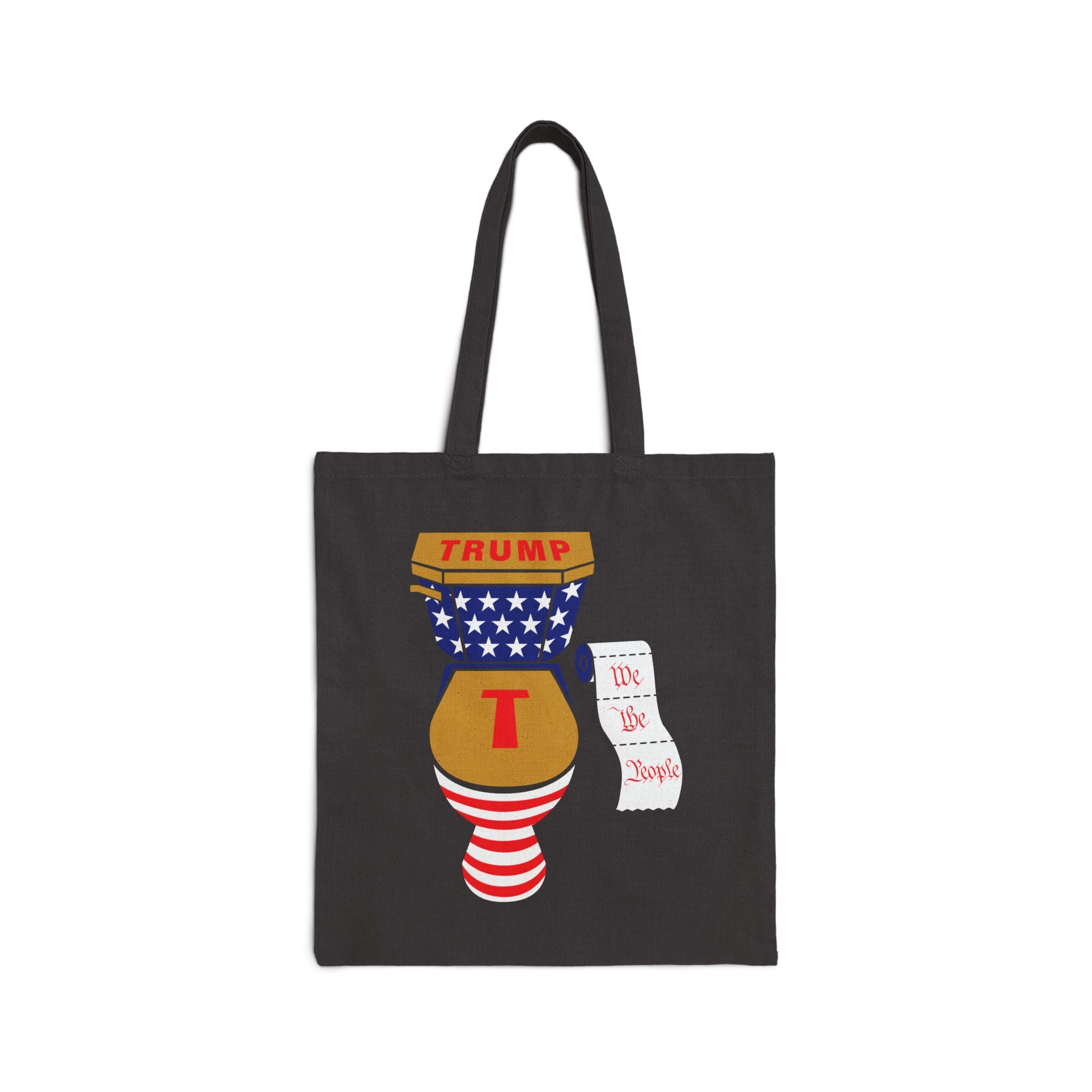 Cotton Canvas Tote Bag - Trump in the Toilet