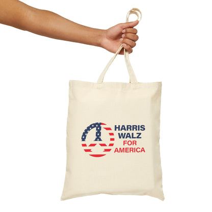 Cotton Canvas Tote Bag Trump Most Likely to Bring War to American Soil