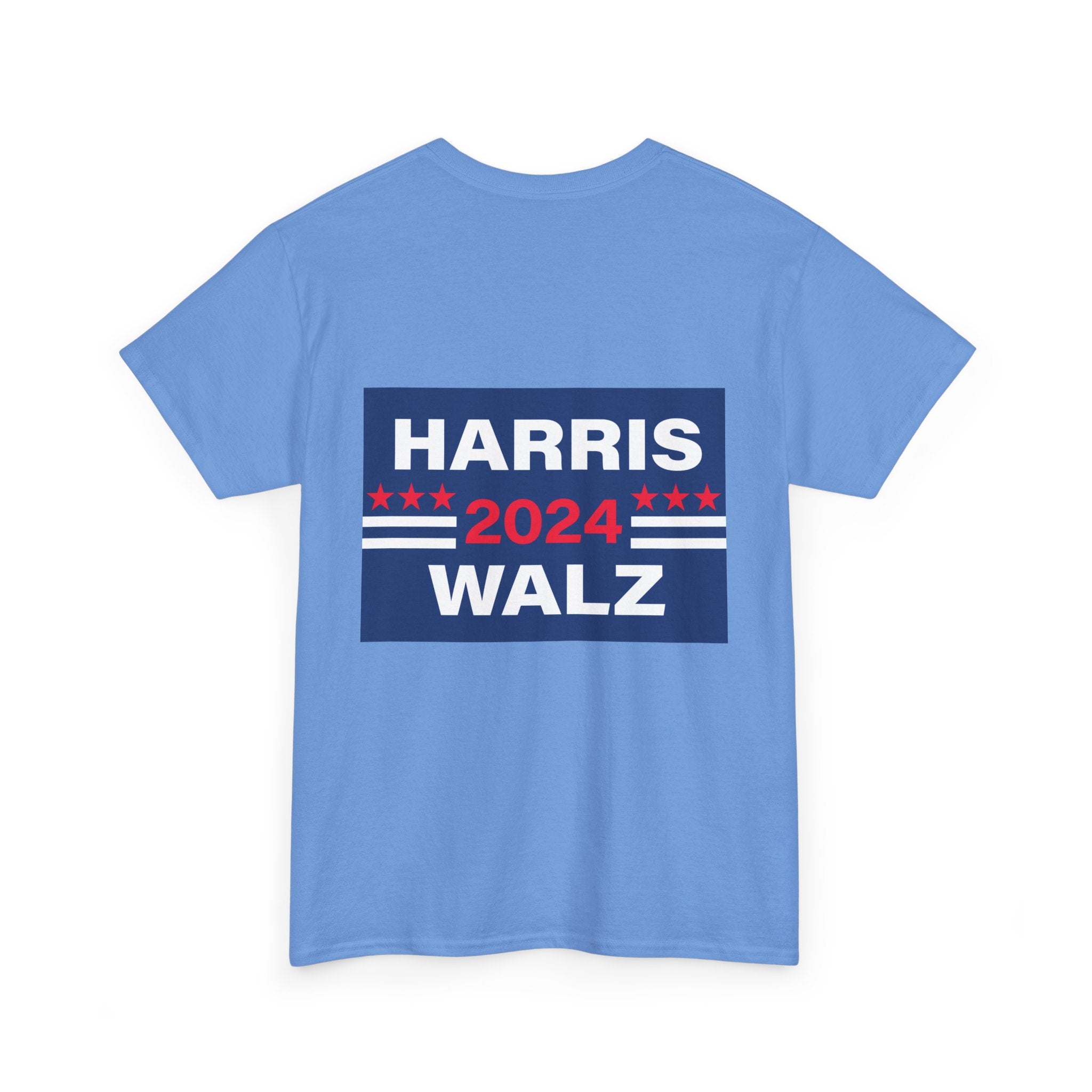 Unisex Heavy Cotton Tee, Harris Walz, Trump, T-shirt, Trump in His Orange Glory