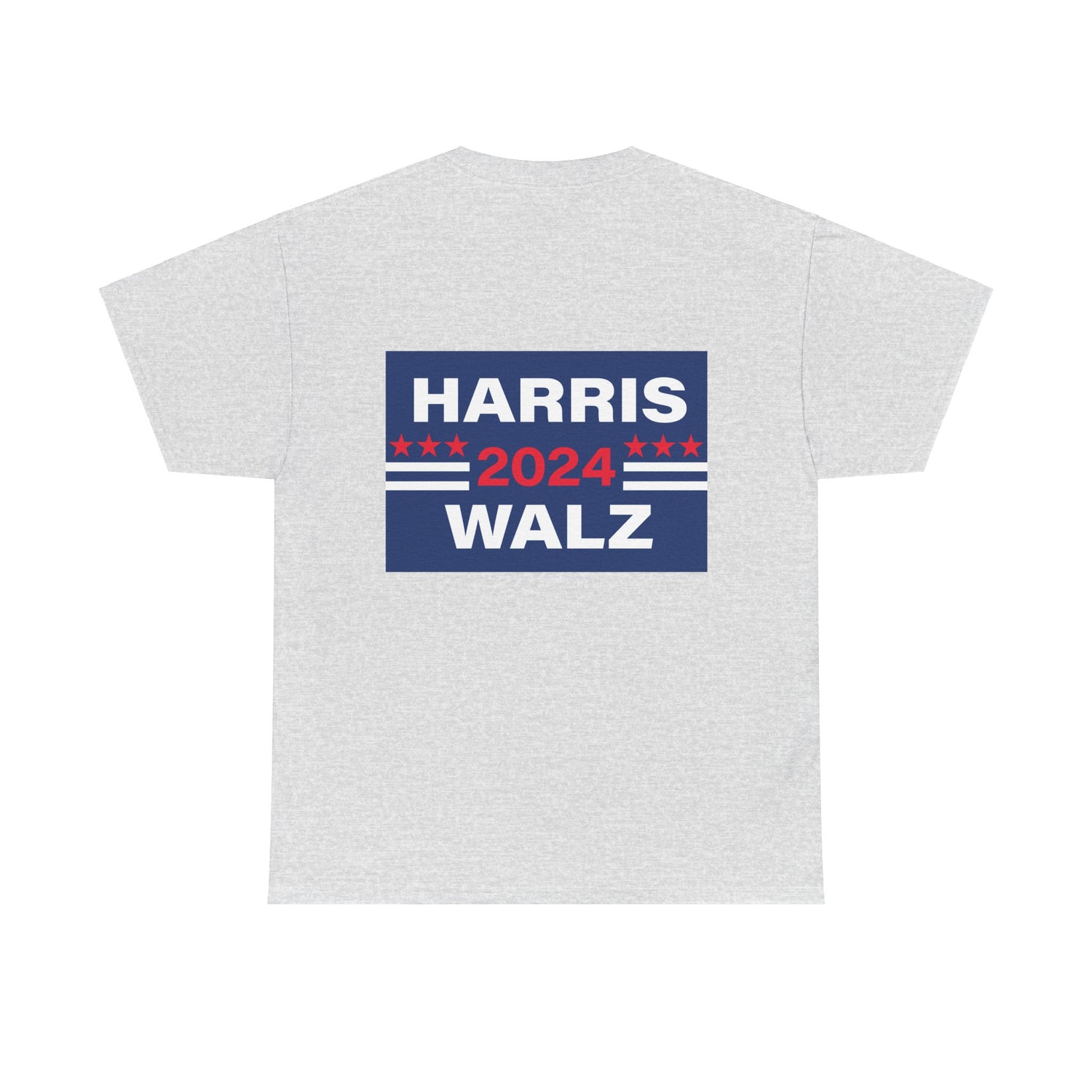 Unisex Heavy Cotton Tee, Harris Walz, President Evil, Trump