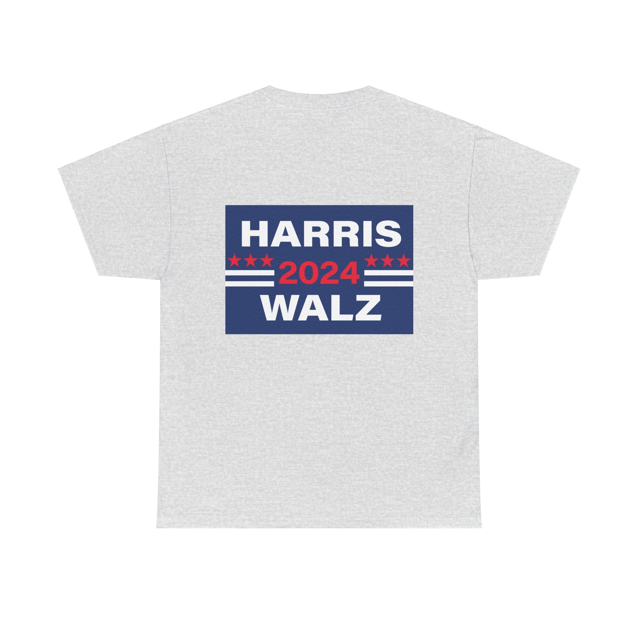 Unisex Heavy Cotton Tee, Harris Walz, President Evil, Trump