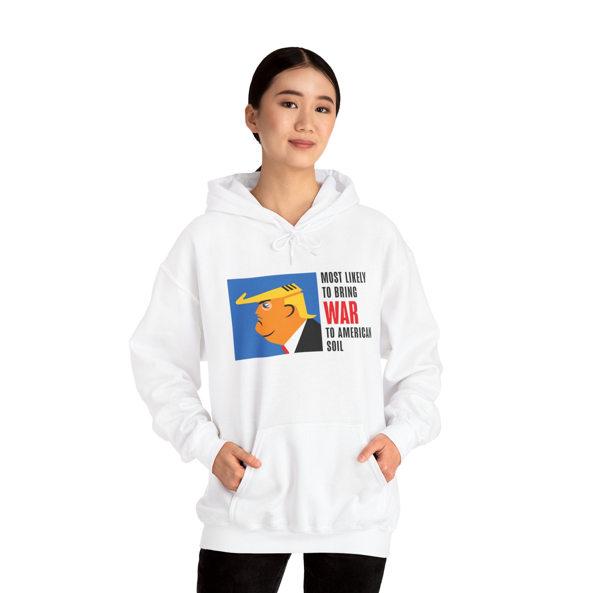 Unisex Heavy Blend™ Hooded Sweatshirt Trump -War to American Soil