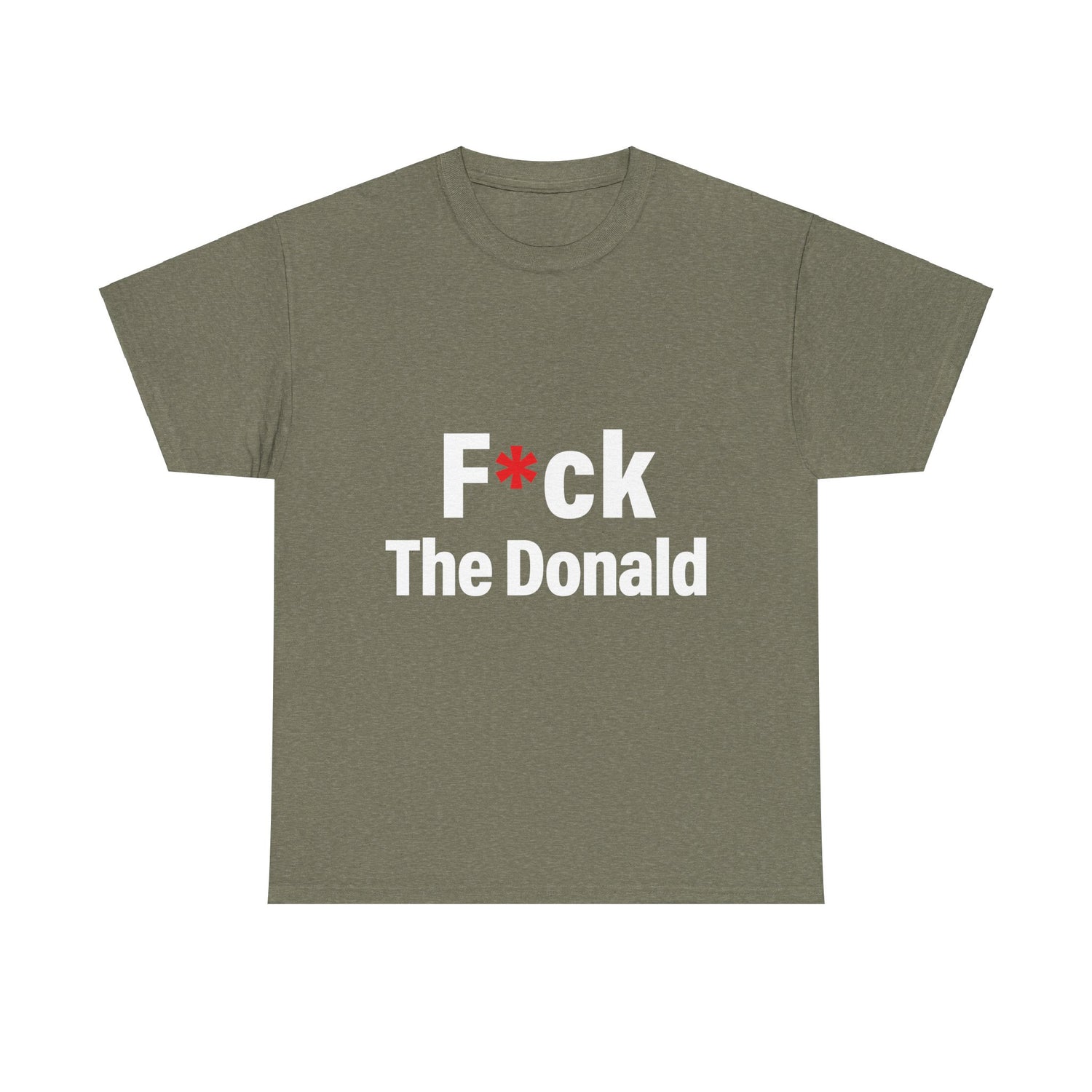 Unisex Heavy Cotton Tee, Harris Walz, Trump, T-shirt, F*ck The Donald