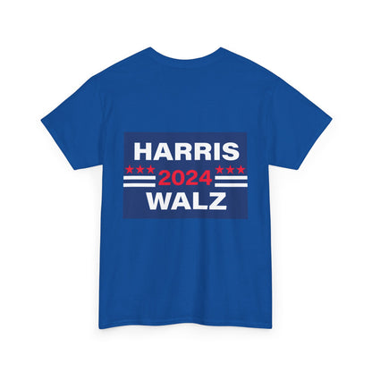 Unisex Heavy Cotton Tee, Harris Walz, Trump, T-shirt, Trump Save Our Fate from Hate