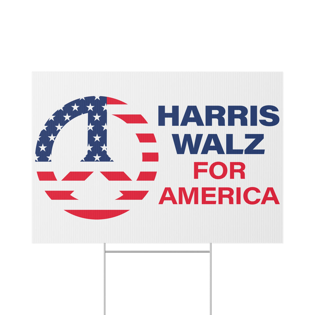 Lawn Sign - LOGO HARRIS WALZ PEACE SIGN