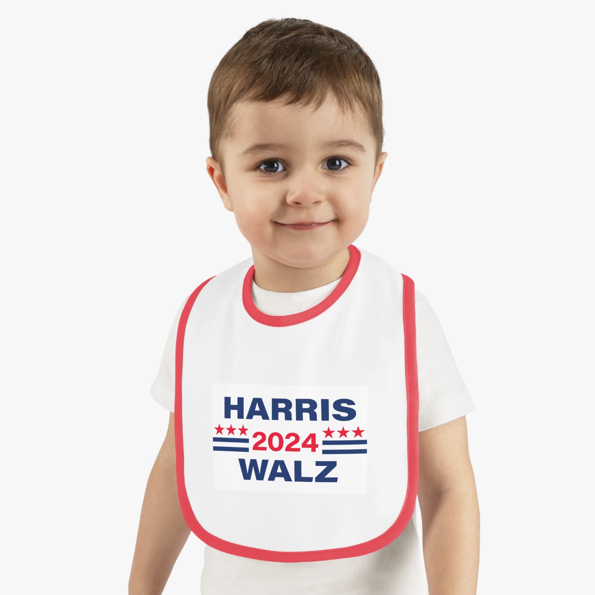 Baby Contrast Trim Jersey Bib - LOGO