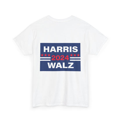 Unisex Heavy Cotton Tee, Harris Walz, President Evil, Trump