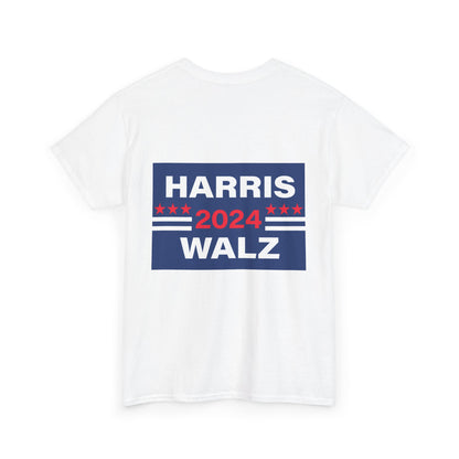 Unisex Heavy Cotton Tee, Harris Walz, Trump, T-shirt, Trump Save Our Fate from Hate