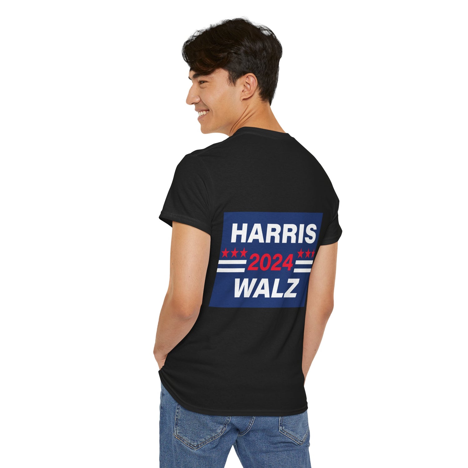 Unisex Heavy Cotton Tee, Harris Walz, Trump, T-shirt, Trump 50 shades of Orange Spray Tan