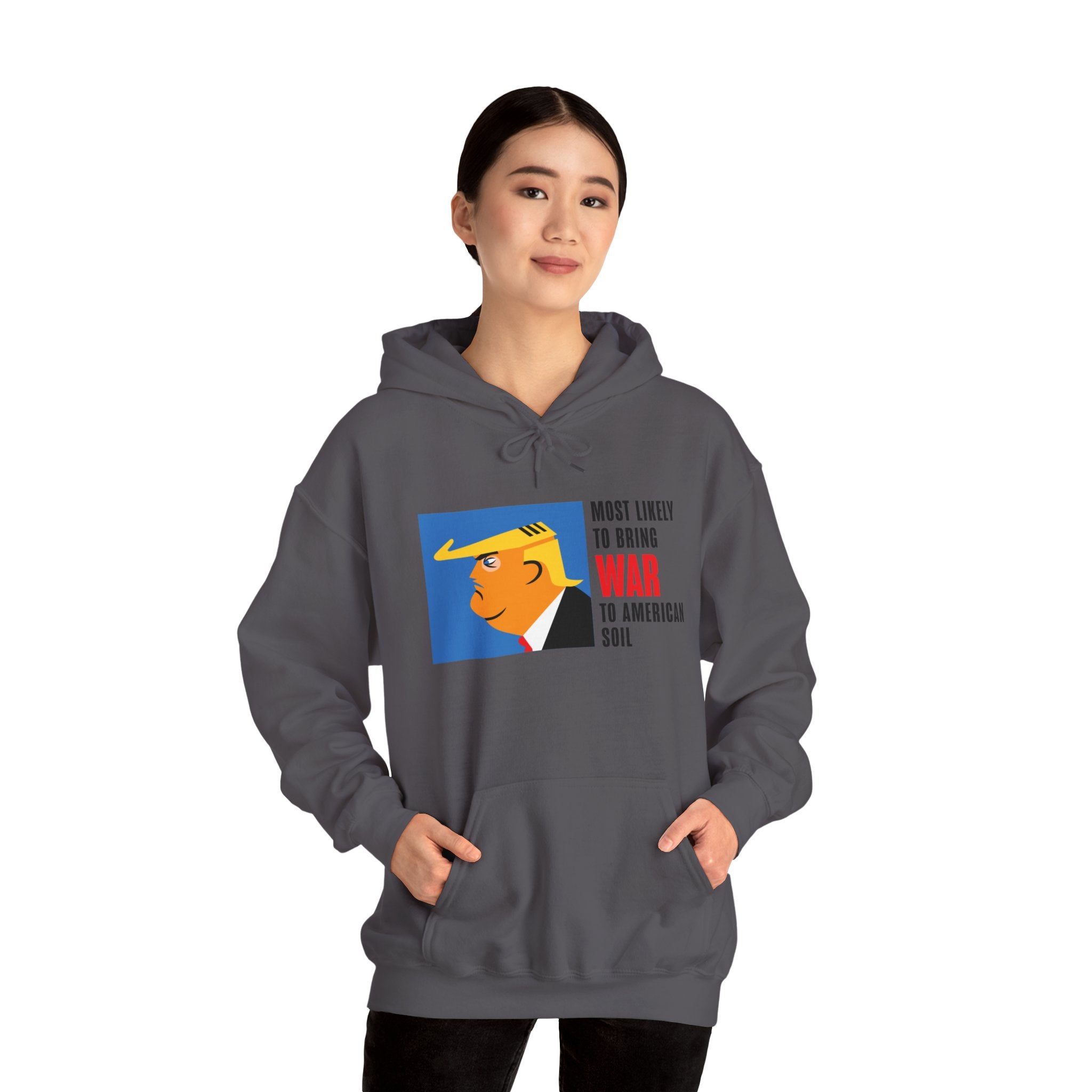 Unisex Heavy Blend™ Hooded Sweatshirt Trump -War to American Soil