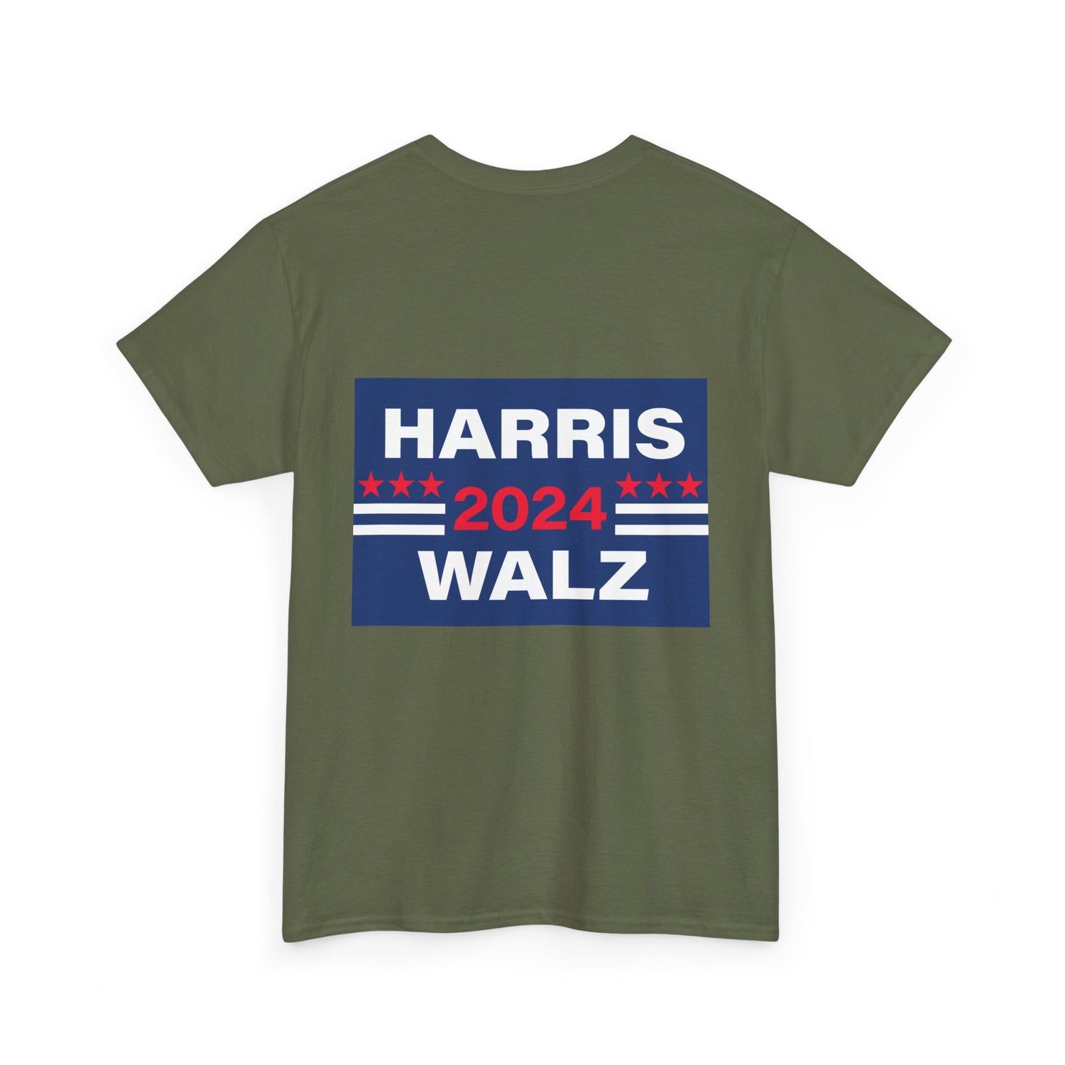 Unisex Heavy Cotton Tee, Harris Walz, President Evil, Trump