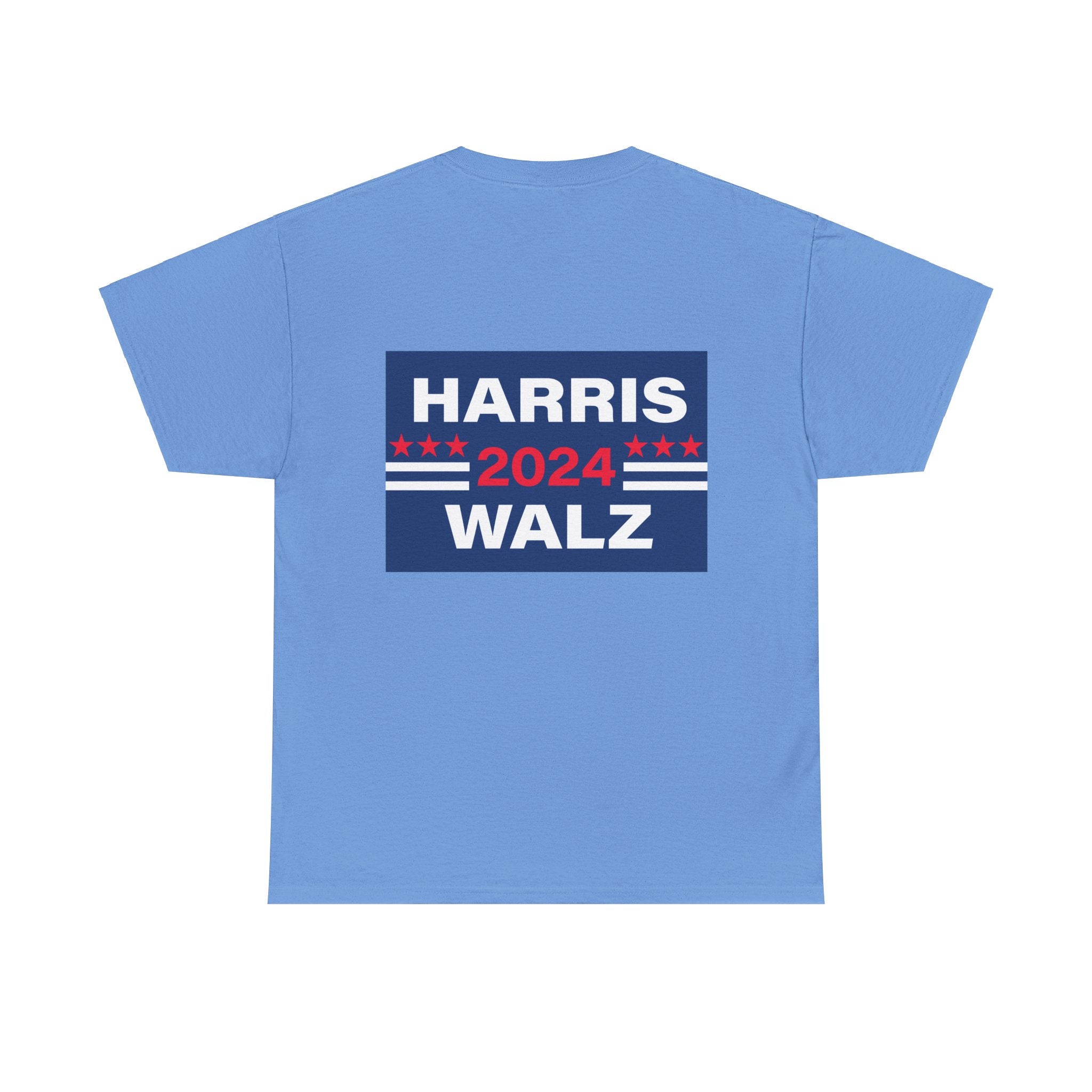 Unisex Heavy Cotton Tee, Harris Walz, Trump, T-shirt, Trump 50 Shades of Orange spray tan