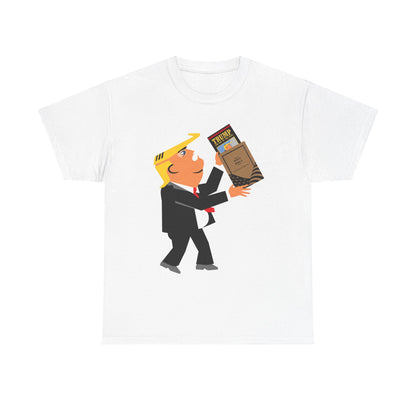 Unisex Heavy Cotton Tee, Harris Walz, Trump, T-shirt, Trump Bible