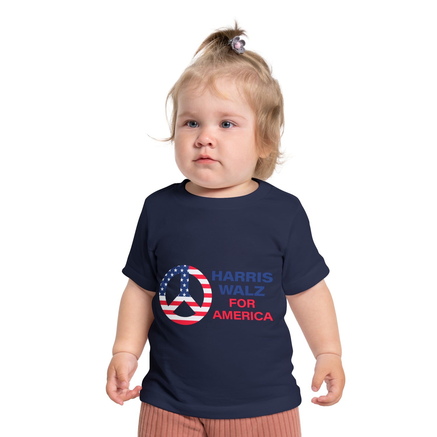 Baby Short Sleeve T-Shirt LOGO - Peace Sign Harris Walz