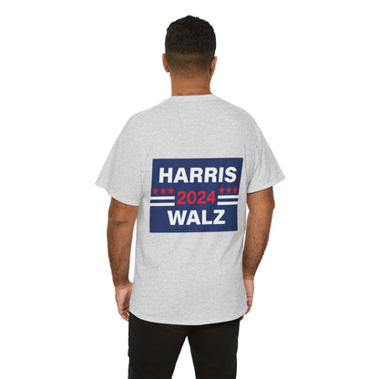 Unisex Heavy Cotton Tee, Harris Walz, The Trump Dump