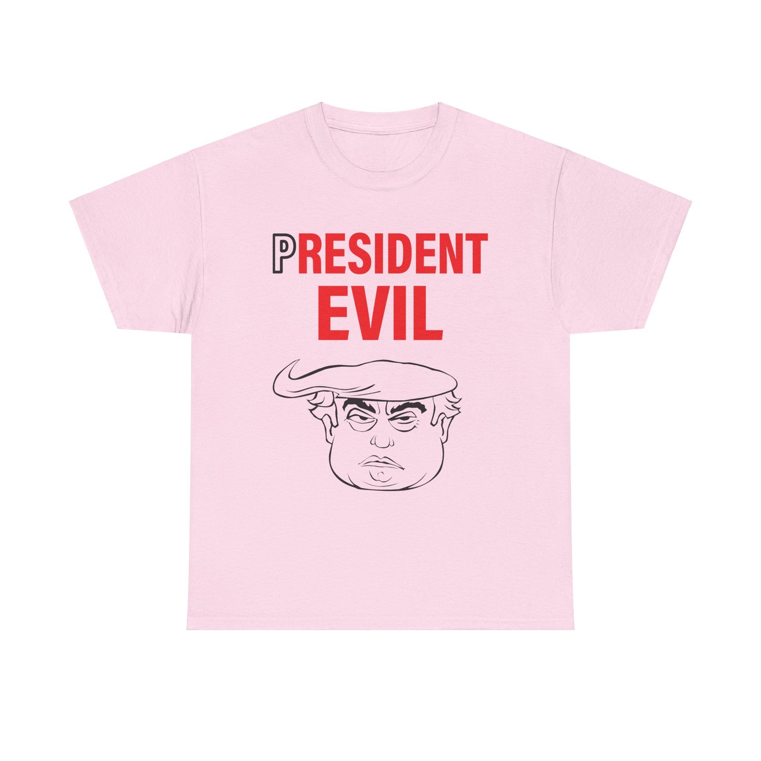 Unisex Heavy Cotton Tee, Harris Walz, Trump, T-shirt, President Evil